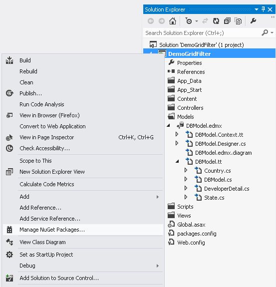 Manage NuGet Packages